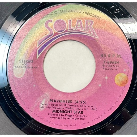 Midnight Star Operator / Playmates 45 Funk Electronic 1984 Solar 7-69684 - Picture 2 of 6